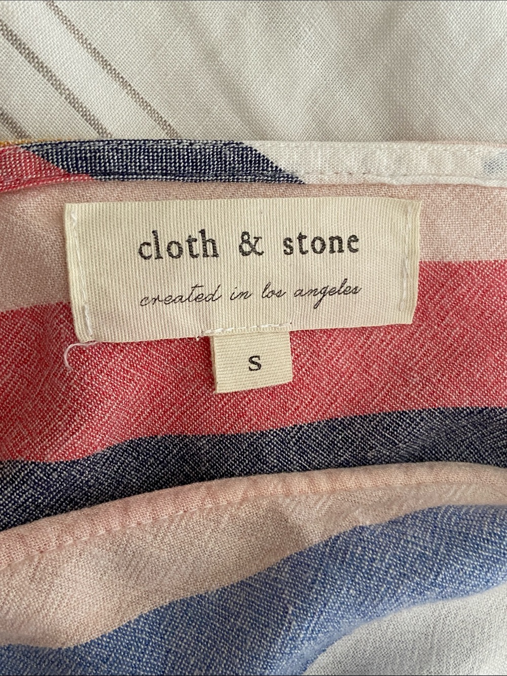 Cloth & Stone Linen Blend Wide Leg Jumpsuit Cropped Boho Coastal Size Small - Picture 6 of 16